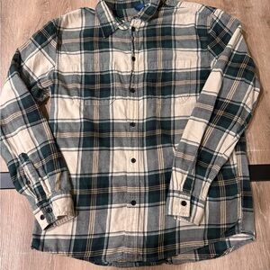 Divided Green and Cream Checkered Shirt